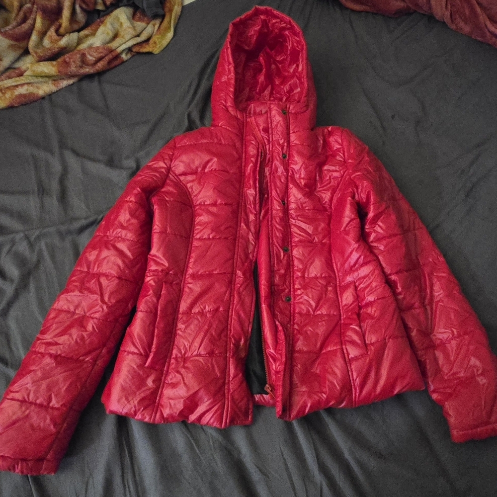Vibrant Red Women's Puffer Jacket